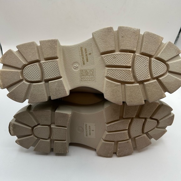 Jeffrey Campbell Platform Lug Sole Chelsea Rain Boot- Cream Rubber, Cream 8 - Picture 9 of 10